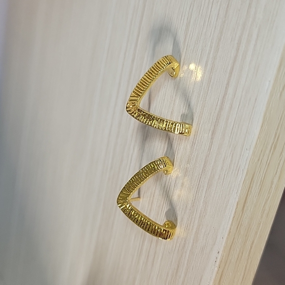 Textured Huggie Stud Earrings, Choice of Color - Picture 5 of 5